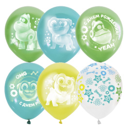 Воздушные шарики 12"/30см ассорти рис Дисней Щенки для мальчиков С Днём Рождения