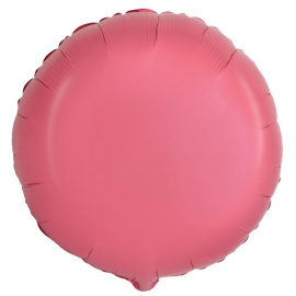 Фольгированный шарик без рисунка Круг Пастель Red 18"/45см