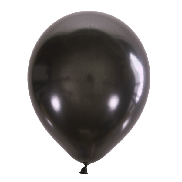 Воздушные шарики из латекса 12"/30см Металлик BLACK 030
