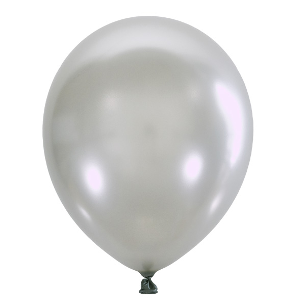 Воздушные шарики из латекса 12"/30см Металлик SILVER 026