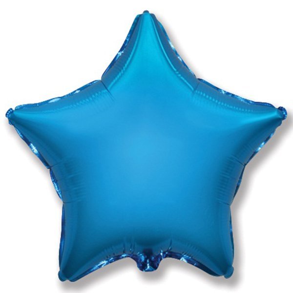 Фольгированный шарик без рисунка Мини звезда BLUE 9"/23см