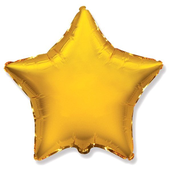 Фольгированный шарик без рисунка Ультра звезда GOLD 30"/76см