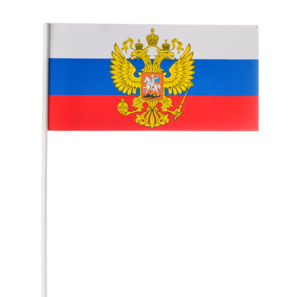 Флажок с российской символикой 10см х 20см