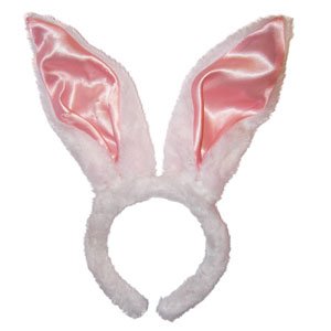Карнавальные уши зайца белые
