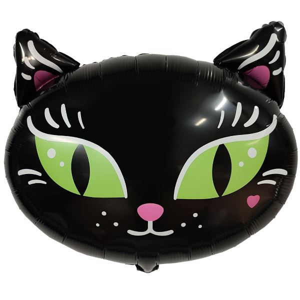 Фигурный шарик из фольги Кошка Черная 64х65см