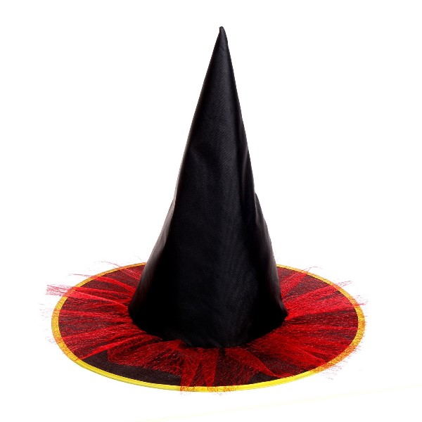 Карнавальная шляпа Ведьмочка цвет красный