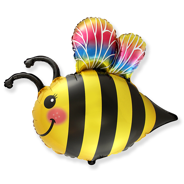 Фольгированный шар Пчела Радужная 31 см X 79см