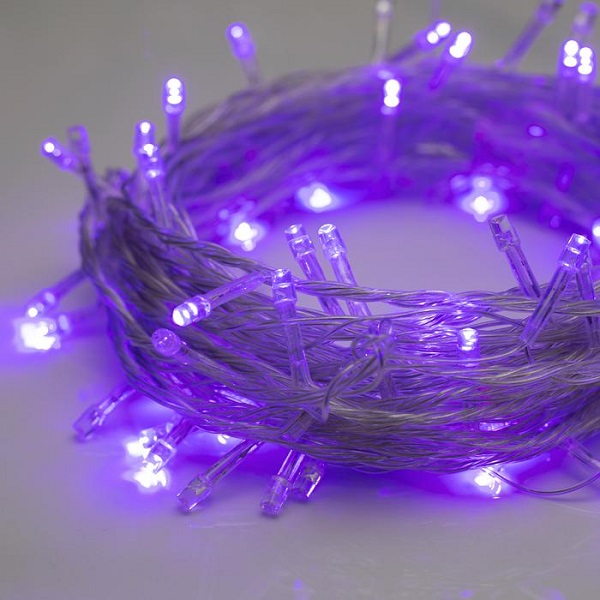 Гирлянда цвет фиолет 10м LED-100-220V 8 режимов