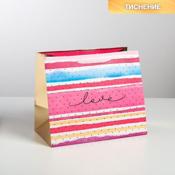 Ламинированный пакет Love, 30,5 × 25,5 × 18 см
