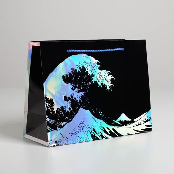 Подарочный Голографический пакет The sea, 27 × 23 × 11,5 см