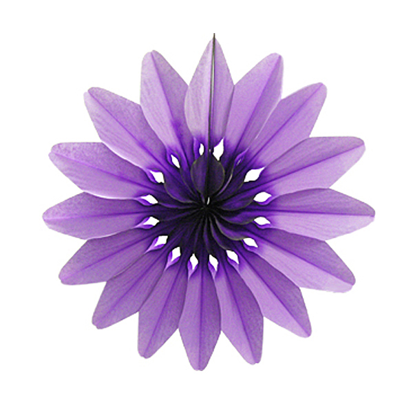 Бумажное украшение Цветок фиолетовый 36см