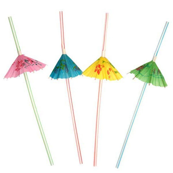 Трубочки для коктейля с зонтиком
