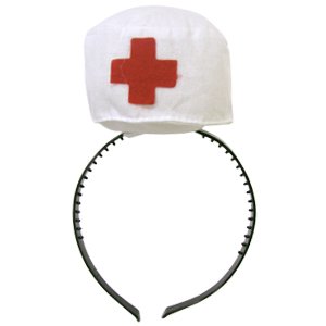 Карнавальная шляпка медсестры на ободке