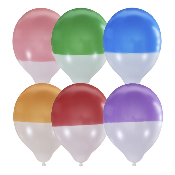 Воздушные шарики из латекса 12"/30см Пастель Bicolor ассорти