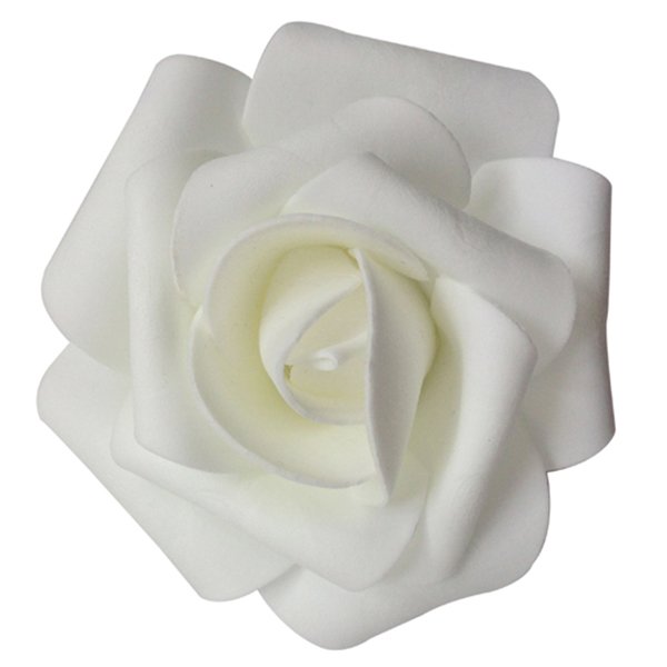 Декор свадебный Роза белая 12см