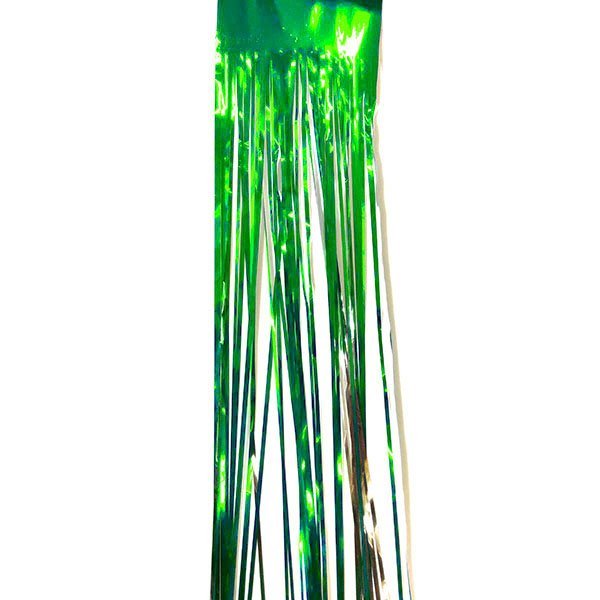 Новогодний дождик серебристо-зелёный 1,5м