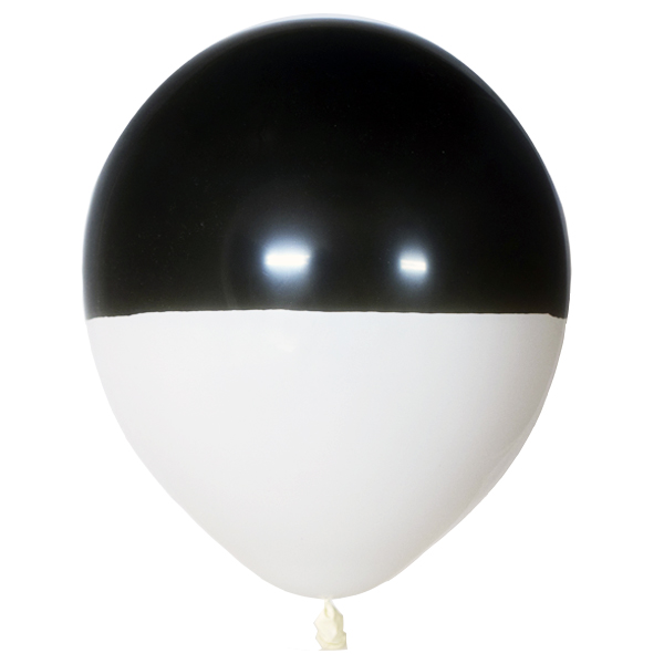 Воздушные шарики из латекса 12"/30см Bicolor BLACK & WHITE