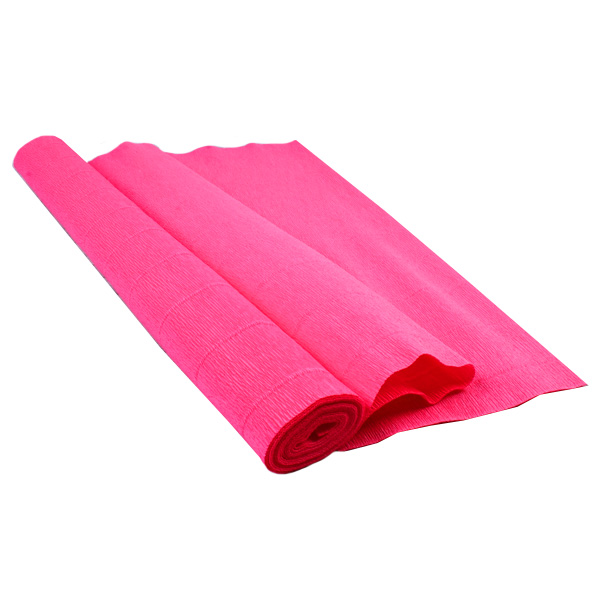 Бумага гофрированная ярко-розовый 50 х 250 см