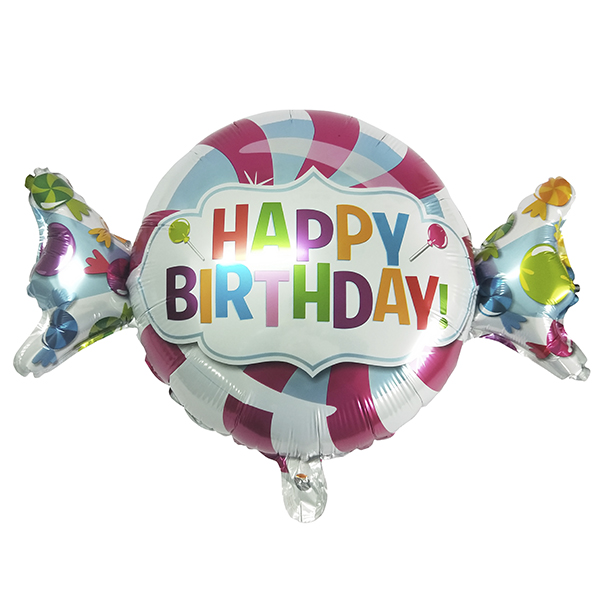Фигурный шарик из фольги Конфета Happy Birthday 18"/45см