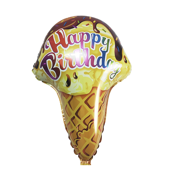 Фигурный шарик из фольги Мороженое Happy Birthday 18"/45см