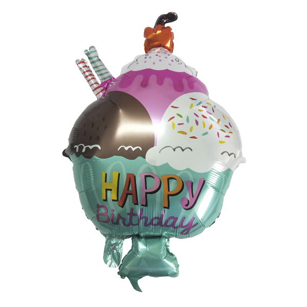 Фигурный шарик из фольги Десерт Happy Birthday 18"/45см