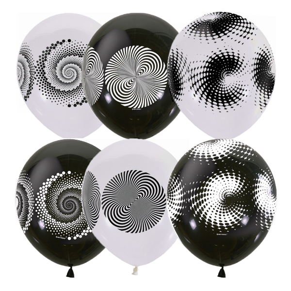 Воздушные шарики 12"/30см с 4 ст. рис Иллюзия