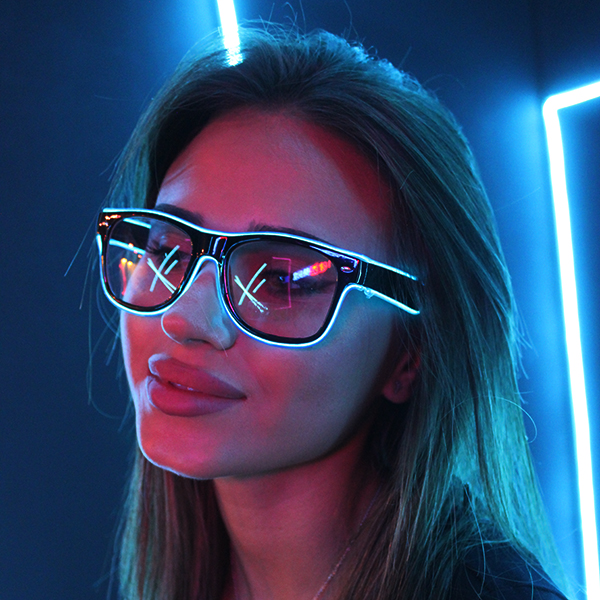 Прикольные очки с подсветкой BLUE