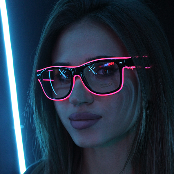 Прикольные очки с подсветкой HOT PINK