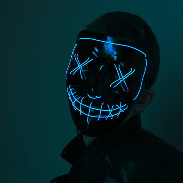 Карнавальная маска c подсветкой BLUE
