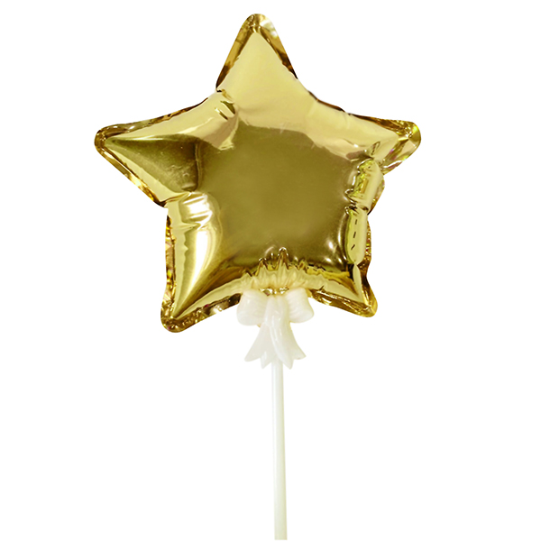 Воздушный шарик самодув Звезда Gold 15см