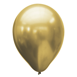 Воздушные шарики из латекса 11"/28см Хром PLATINUM Gold