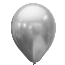 Воздушные шарики из латекса 11"/28см Хром PLATINUM Silver