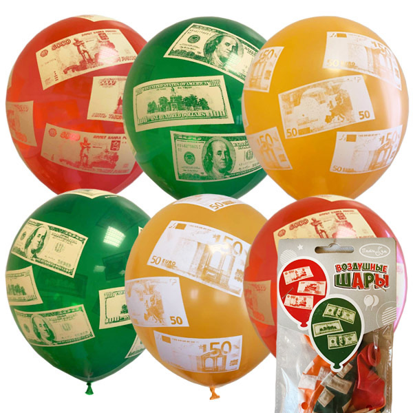 Воздушные шарики 12"/30см Валюта RUB $ €