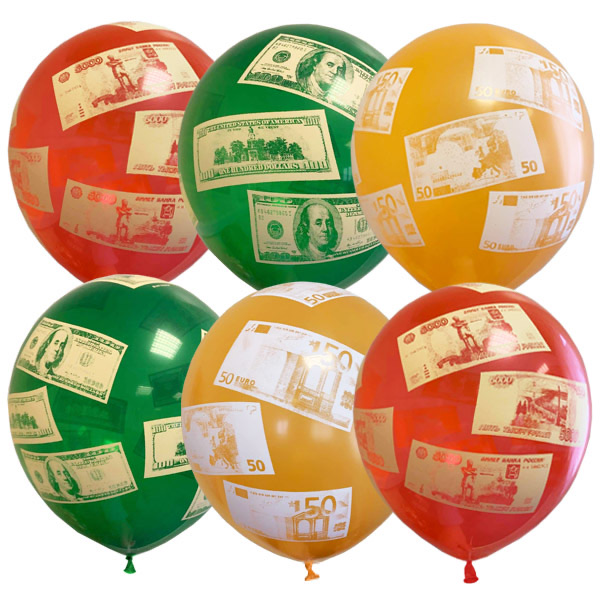 Воздушные шарики 12"/30см Валюта RUR $ €