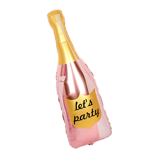 Фигурный шарик из фольги Шампанское Let`s Party Rose Gold 40см Х 106см