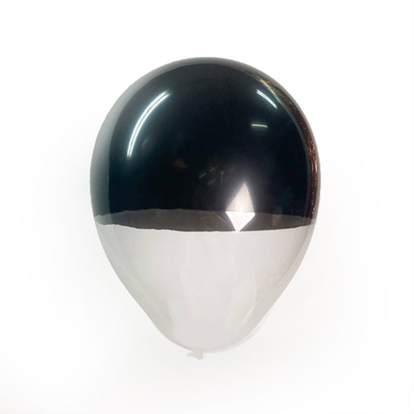 Воздушные шарики из латекса 12"/30см Пастель Bicolor BLACK & TRANSPARENT