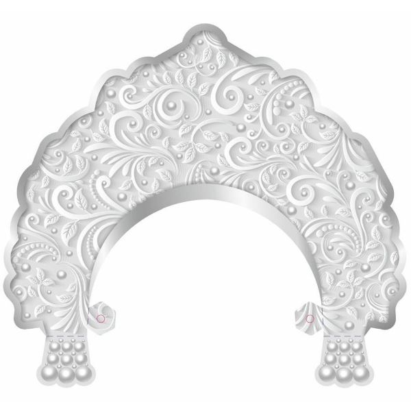 Кокошник Серебристый 265мм
