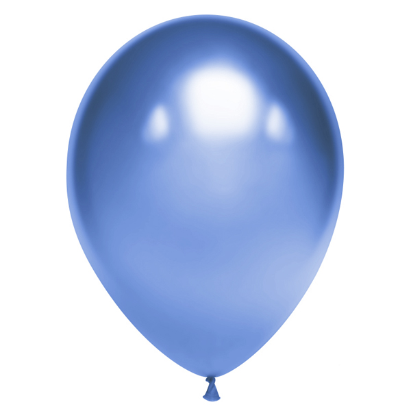 Воздушные шарики из латекса 12"/30см Хром Синий 50шт