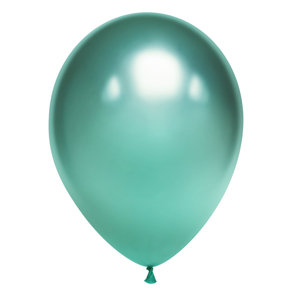 Воздушные шарики из латекса 12"/30см Хром Зеленый 50шт