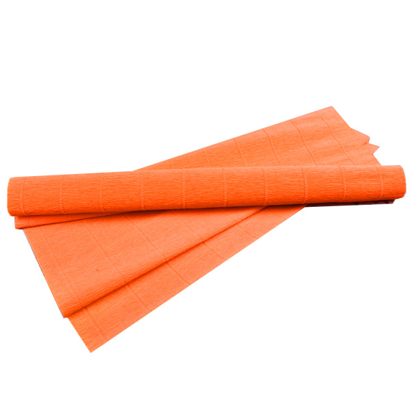 Бумага гофрированная ярко оранжевый 50 х 250 см