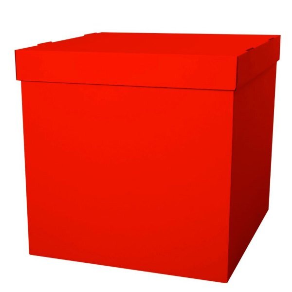 Коробка для воздушных шаров Красная 60 х 60 х 60 см