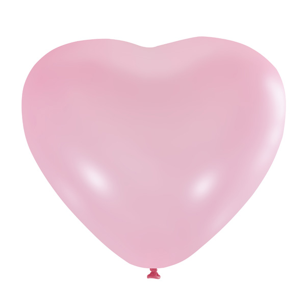 Воздушные шарики сердечки 10"/25см Декоратор  PINK