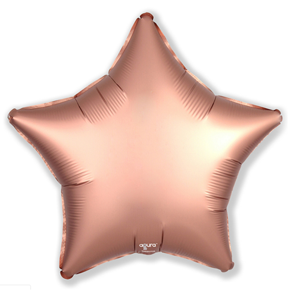 Воздушный шарик из фольги Звезда Мистик Розовое Золото 19"/50 см