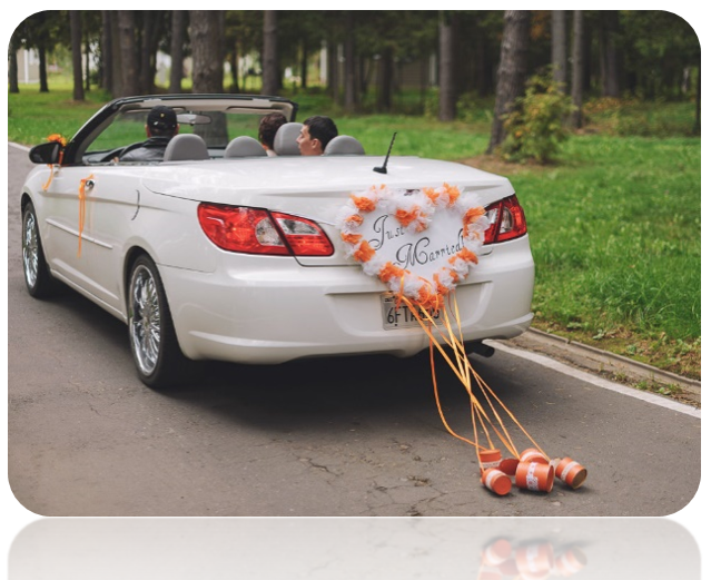 Как украсить машину на свадьбу своими руками: секреты и правила