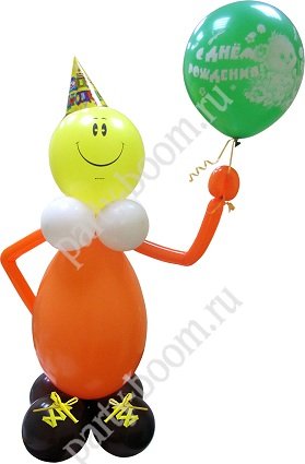 Поделка изделие День рождения Твистинг Клоун из шариков Шарики воздушные