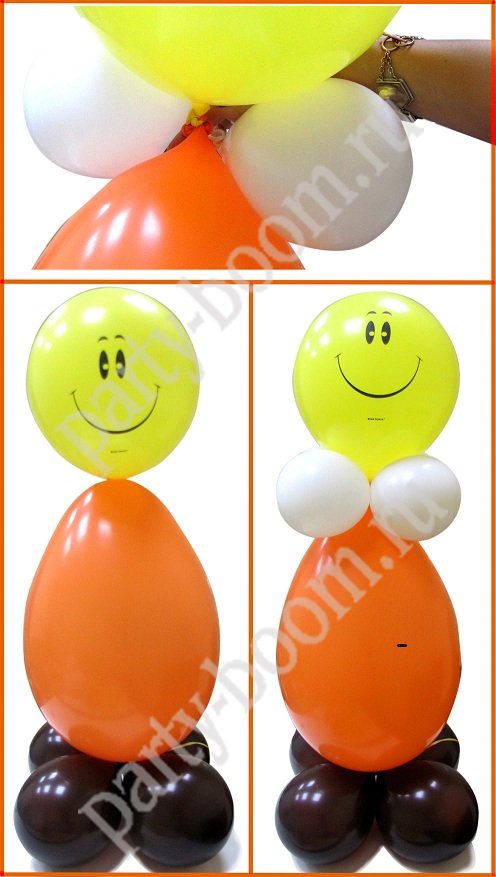 4 КЛОУНА ИЗ ШАРОВ как сделать своими руками Balloon Clown DIY TUTORIAL