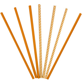Трубочки бумажные ассорти Orange 12(6+6)шт 