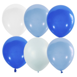 Воздушные шарики 12"/30см Пастель+Декоратор Голубое ассорти
