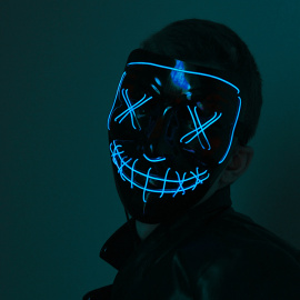 Карнавальная маска c подсветкой BLUE