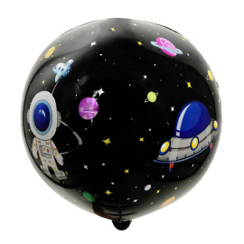 Воздушный шарик из фольги сфера 4D Космос 24"/60см